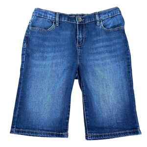 Children's Place Skimmer Pant Denim Bermuda Shorts Adjustable Waist Girls Sz 14